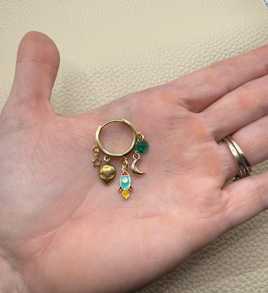 Space Oddity π Mini Charm Earrings