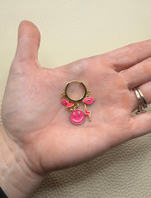 Pink Party π Mini Charm Earrings