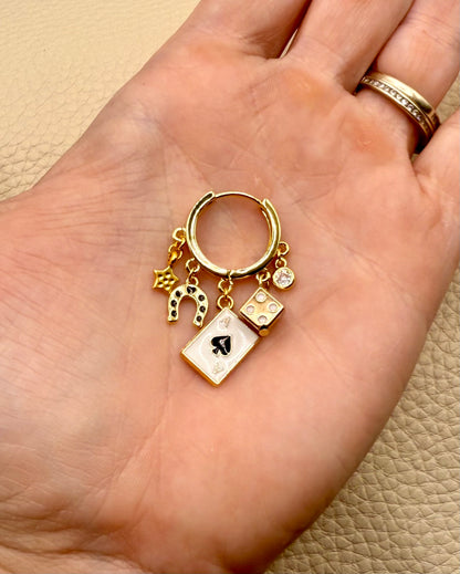 Beginner’s Luck 🎲 Mini Charm Earrings