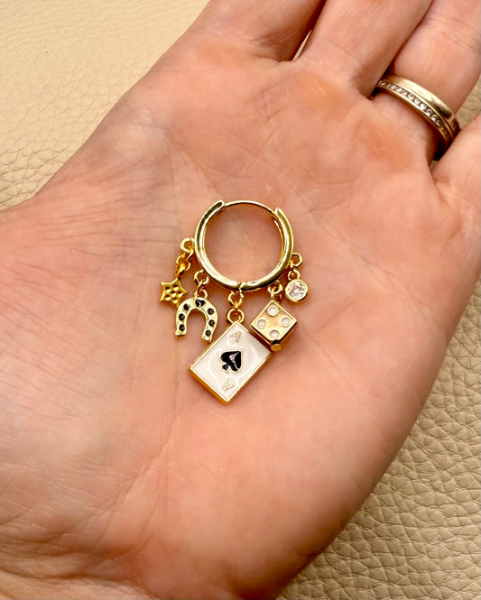 Beginner’s Luck 🎲 Mini Charm Earrings