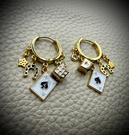 Beginner’s Luck 🎲 Mini Charm Earrings