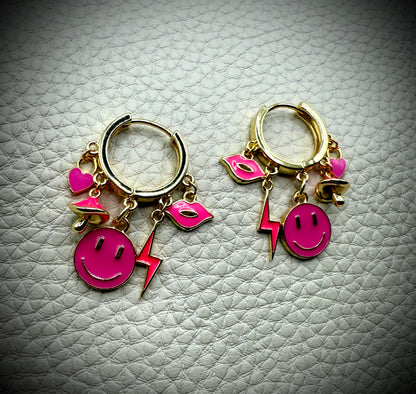 Pink Party 💗 Mini Charm Earrings