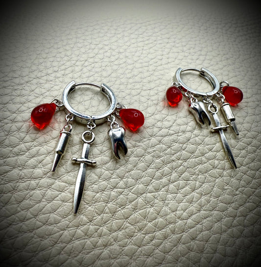 The Macabre 🩸 Mini Charm Earrings
