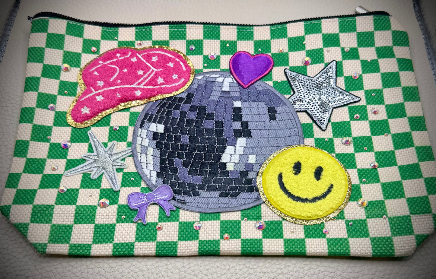 Green Checkered Disco Dopamine Bag