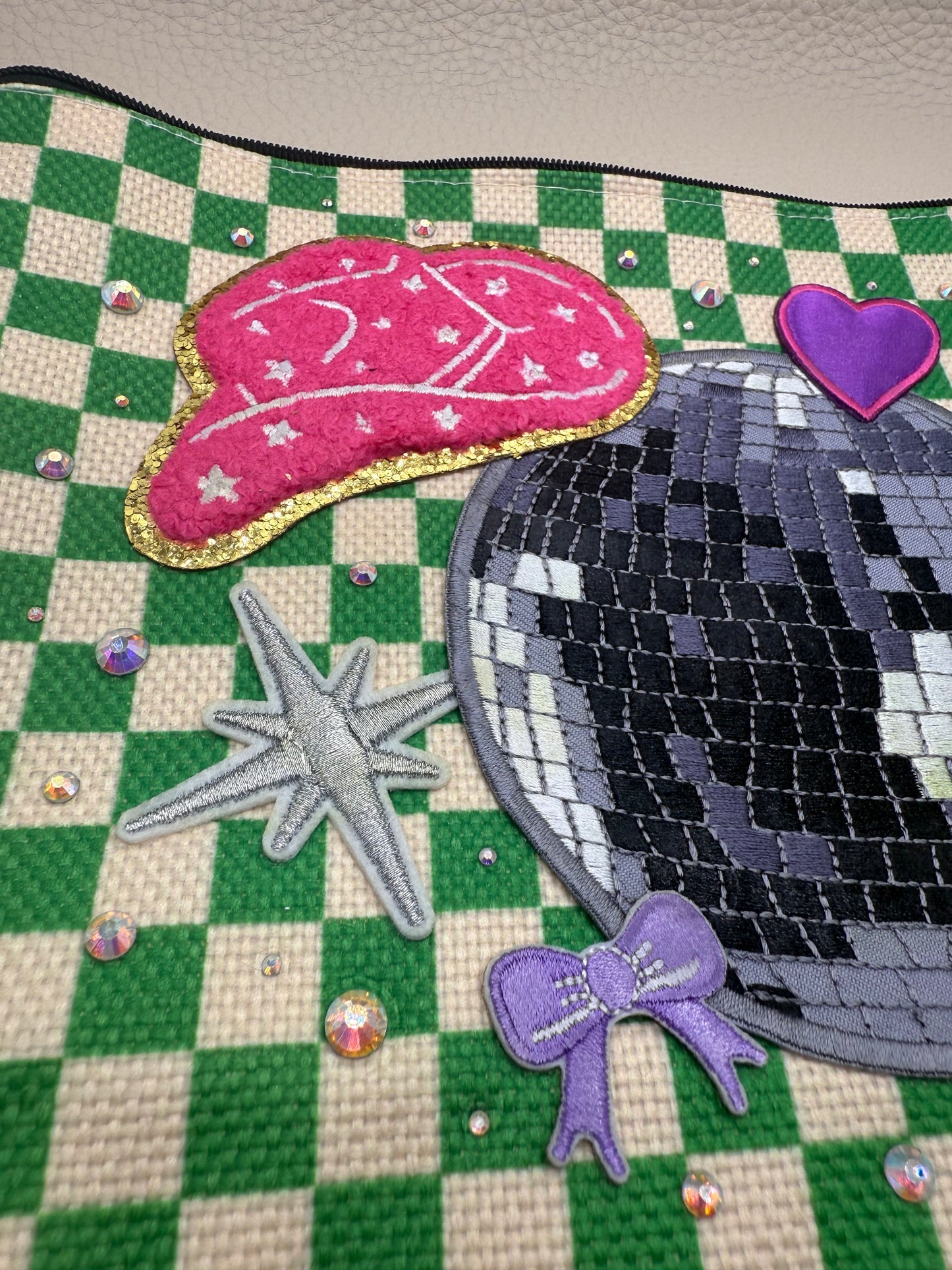 Green Checkered Disco Dopamine Bag