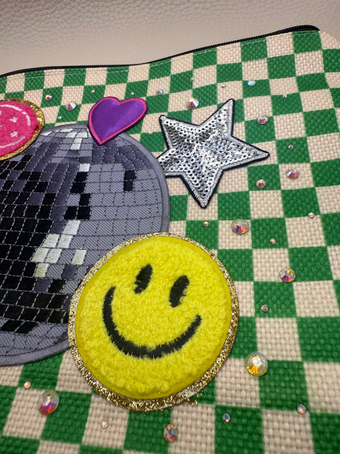 Green Checkered Disco Dopamine Bag